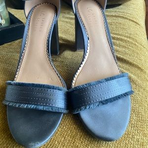 lauren conrad satin block heels